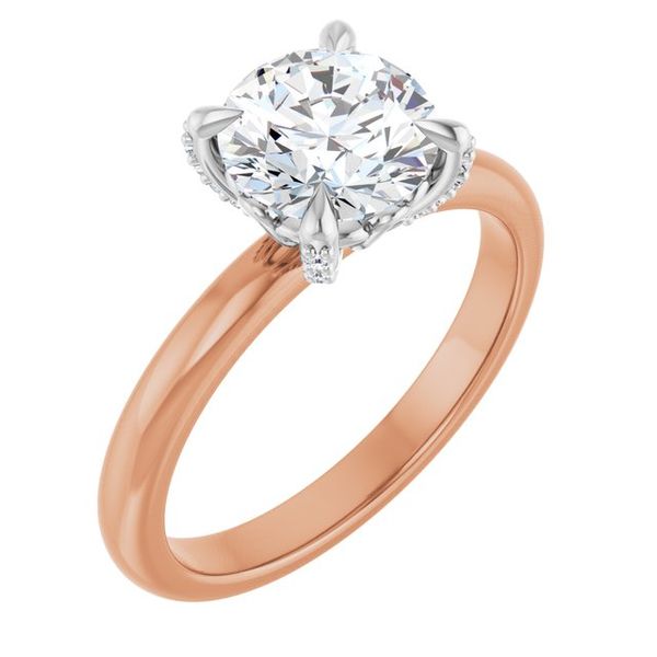 Claw-Prong Accented Engagement Ring