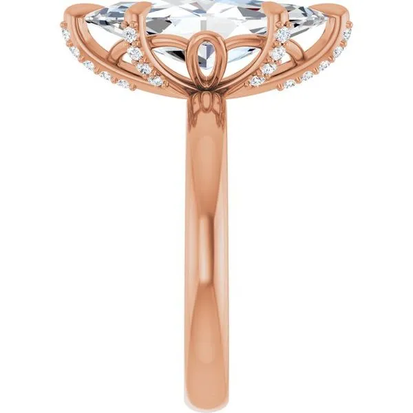 Claw-Prong Accented Engagement Ring Image 4 Jimmy Smith Jewelers Decatur, AL