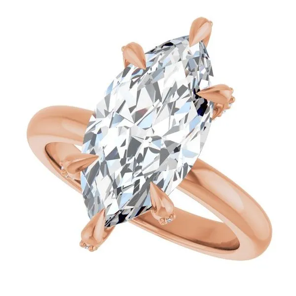 Claw-Prong Accented Engagement Ring Image 5 Don's Jewelry & Design Washington, IA