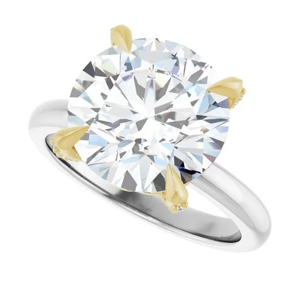 Claw-Prong Accented Engagement Ring Image 5 Northwood Jewelers Northwood, OH