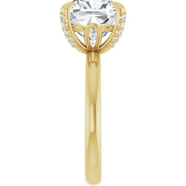 Claw-Prong Accented Engagement Ring Image 4 JF Jones Jewelers Rochester, NY