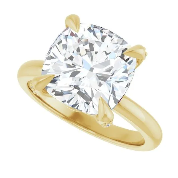 Claw-Prong Accented Engagement Ring Image 5 Austin's Fine Diamonds & Jewelry Lyndhurst, NJ