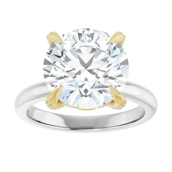 Claw-Prong Accented Engagement Ring Image 3 Northwood Jewelers Northwood, OH