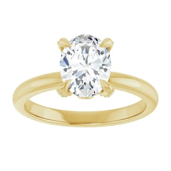 Claw-Prong Accented Engagement Ring Image 3 Clater Jewelers Louisville, KY