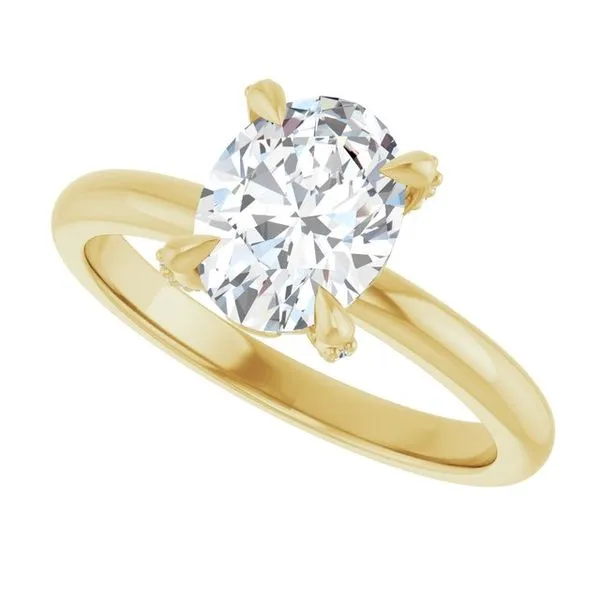 Claw-Prong Accented Engagement Ring Image 5 Don's Jewelry & Design Washington, IA