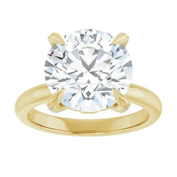 Claw-Prong Accented Engagement Ring Image 3 Don's Jewelry & Design Washington, IA