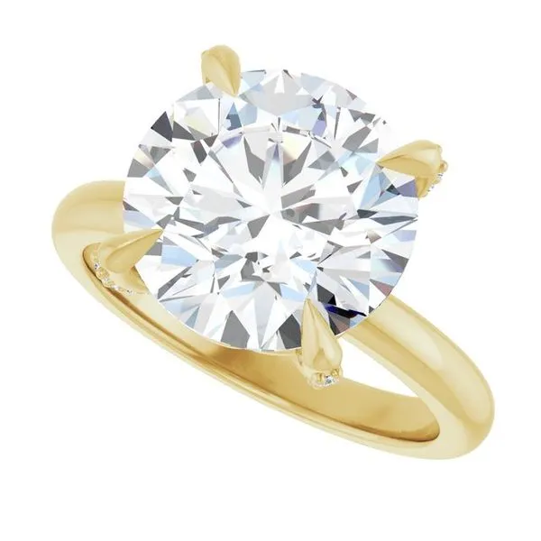 Claw-Prong Accented Engagement Ring Image 5 Arezzo Jewelers Elmwood Park, IL