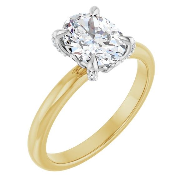 Claw-Prong Accented Engagement Ring