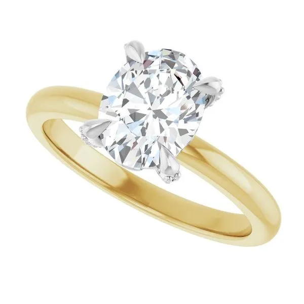 Claw-Prong Accented Engagement Ring Image 5 Don's Jewelry & Design Washington, IA