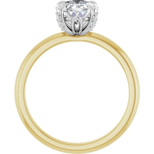 Claw-Prong Accented Engagement Ring Image 2 Austin's Fine Diamonds & Jewelry Lyndhurst, NJ