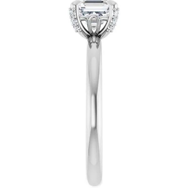 Claw-Prong Accented Engagement Ring Image 4 Raleigh Diamond Fine Jewelry Raleigh, NC