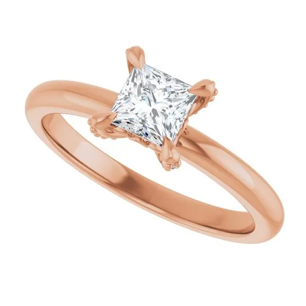 Claw-Prong Accented Engagement Ring Image 5 Raleigh Diamond Fine Jewelry Raleigh, NC