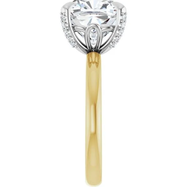 Claw-Prong Accented Engagement Ring Image 4 Stuart Benjamin & Co. Jewelry Designs San Diego, CA