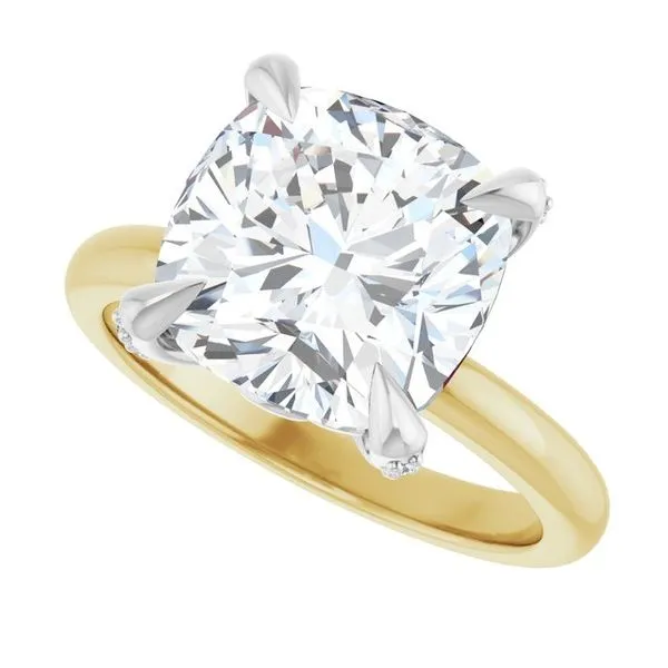 Claw-Prong Accented Engagement Ring Image 5 Stuart Benjamin & Co. Jewelry Designs San Diego, CA
