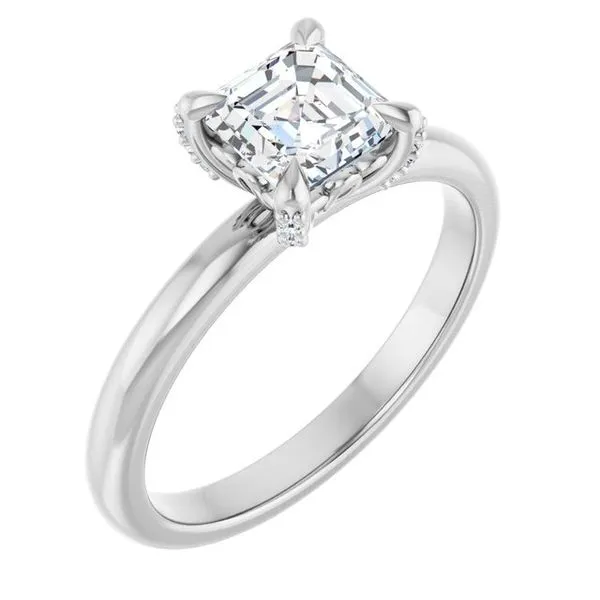 Claw-Prong Accented Engagement Ring
