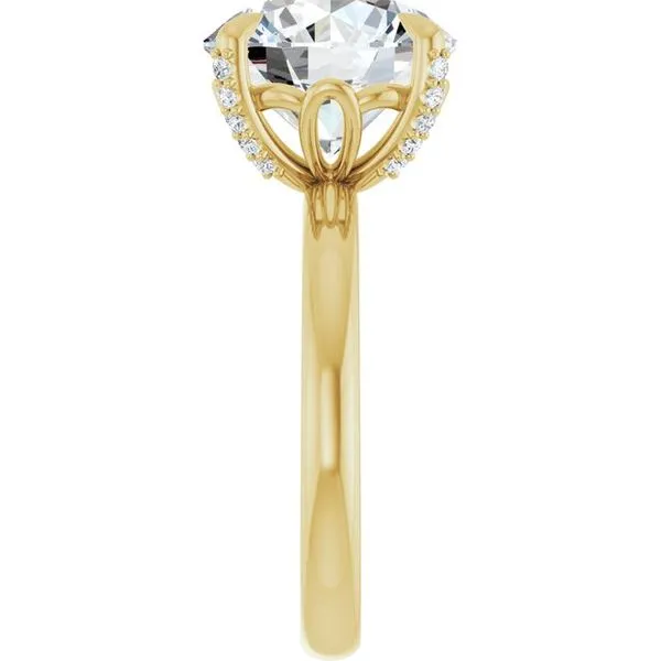 Claw-Prong Accented Engagement Ring Image 4 Clater Jewelers Louisville, KY