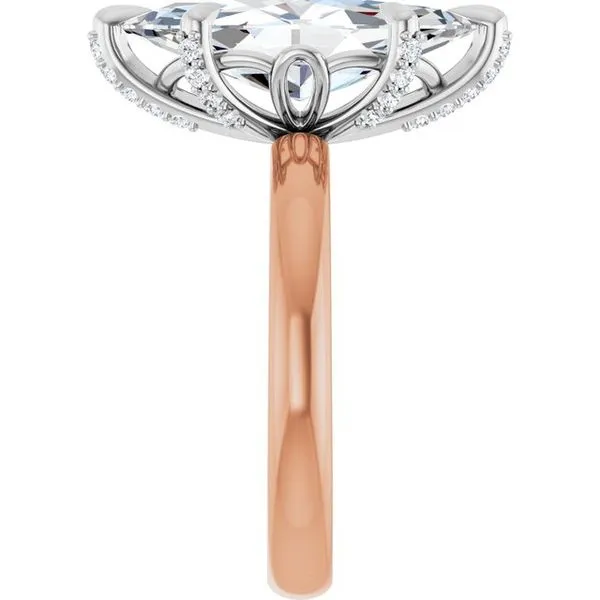 Claw-Prong Accented Engagement Ring Image 4 Morin Jewelers Southbridge, MA