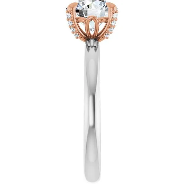 Claw-Prong Accented Engagement Ring Image 4 Arezzo Jewelers Elmwood Park, IL