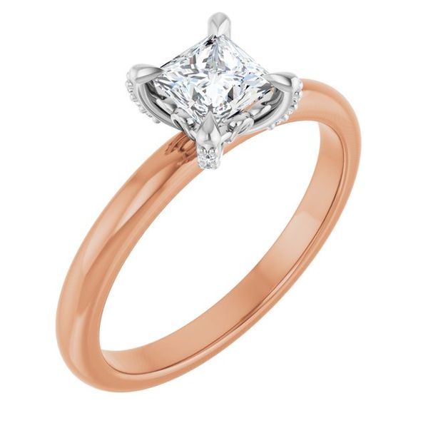 Claw-Prong Accented Engagement Ring