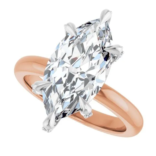 Claw-Prong Accented Engagement Ring Image 5 JF Jones Jewelers Rochester, NY