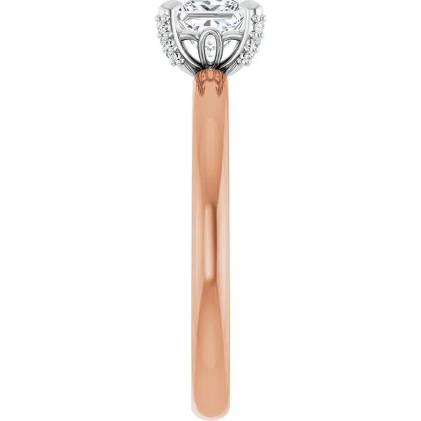 Claw-Prong Accented Engagement Ring Image 4 J. West Jewelers Round Rock, TX