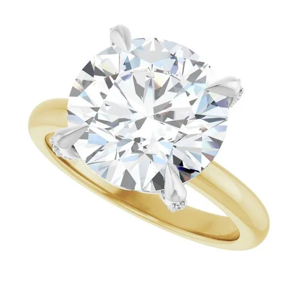 Claw-Prong Accented Engagement Ring Image 5 Shipley's Fine Jewelry Hampstead, MD