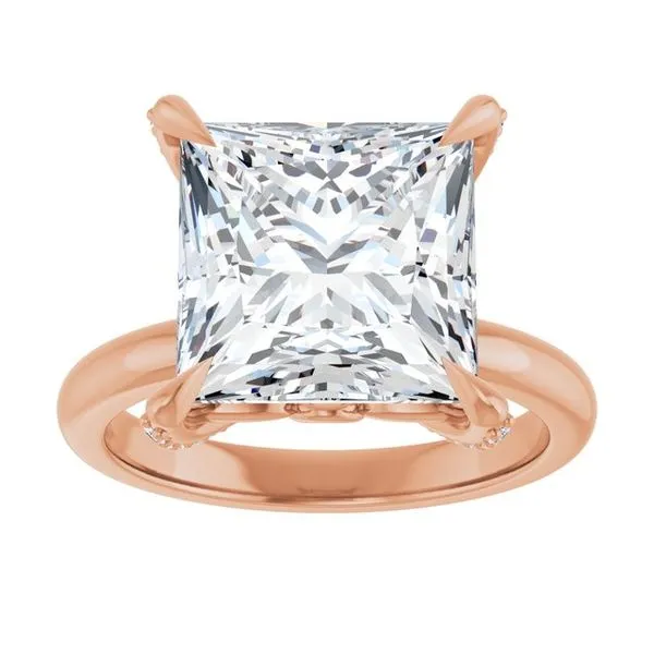 Claw-Prong Accented Engagement Ring Image 3 Clater Jewelers Louisville, KY