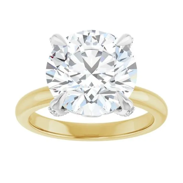 Claw-Prong Accented Engagement Ring Image 3 Don's Jewelry & Design Washington, IA