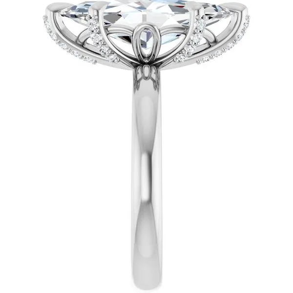 Claw-Prong Accented Engagement Ring Image 4 Don's Jewelry & Design Washington, IA