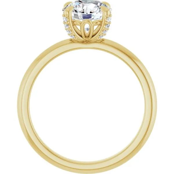 Claw-Prong Accented Engagement Ring Image 2 Futer Bros Jewelers York, PA