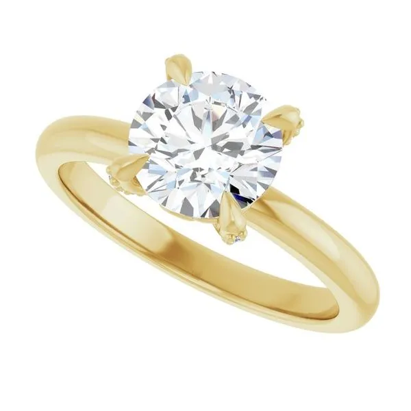 Claw-Prong Accented Engagement Ring Image 5 Natale Jewelers Sewell, NJ
