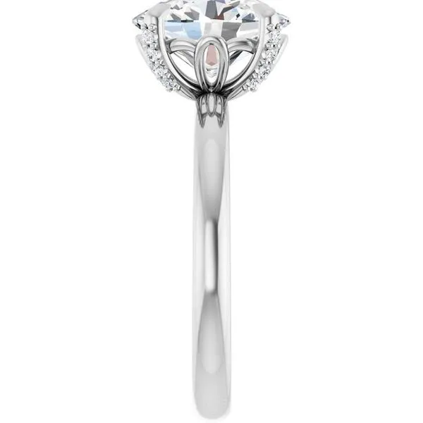 Claw-Prong Accented Engagement Ring Image 4 Don's Jewelry & Design Washington, IA