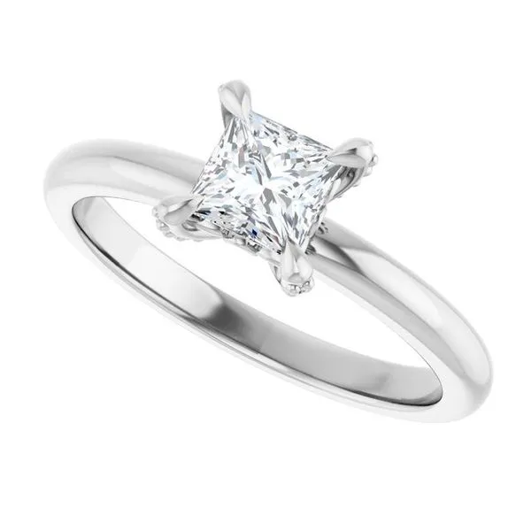 Claw-Prong Accented Engagement Ring Image 5 Morin Jewelers Southbridge, MA