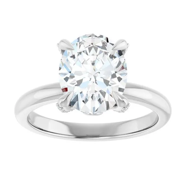 Claw-Prong Accented Engagement Ring Image 3 Futer Bros Jewelers York, PA