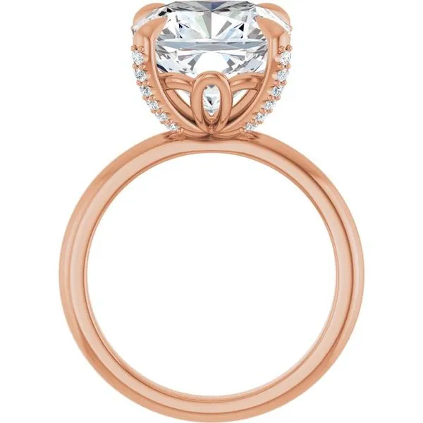 Claw-Prong Accented Engagement Ring Image 2 Vulcan's Forge LLC KANSAS CITY, MO