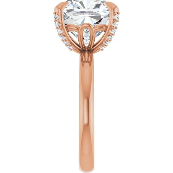 Claw-Prong Accented Engagement Ring Image 4 Austin's Fine Diamonds & Jewelry Lyndhurst, NJ