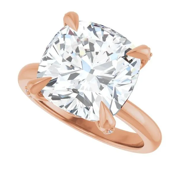 Claw-Prong Accented Engagement Ring Image 5 Raleigh Diamond Fine Jewelry Raleigh, NC