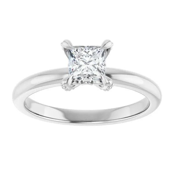 Claw-Prong Accented Engagement Ring Image 3 Jimmy Smith Jewelers Decatur, AL