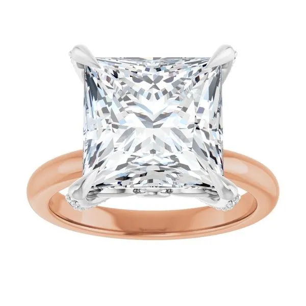 Claw-Prong Accented Engagement Ring Image 3 JF Jones Jewelers Rochester, NY