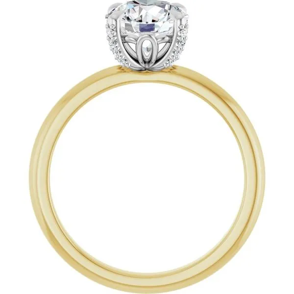 Claw-Prong Accented Engagement Ring Image 2 Austin's Fine Diamonds & Jewelry Lyndhurst, NJ