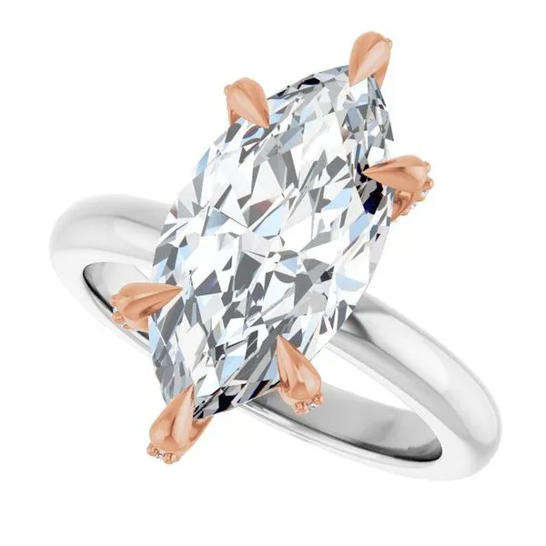 Claw-Prong Accented Engagement Ring Image 5 Mark Jewellers La Crosse, WI