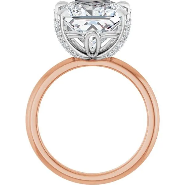 Claw-Prong Accented Engagement Ring Image 2 Ocean View Jewelers Millville, DE