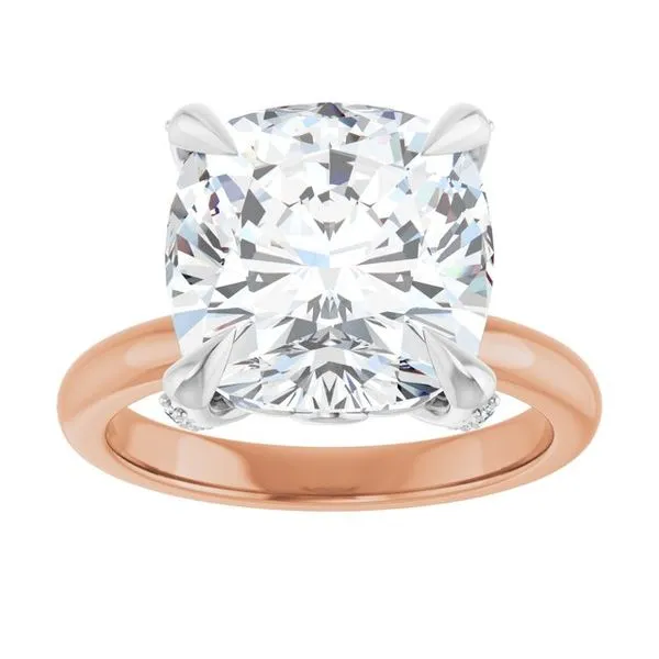 Claw-Prong Accented Engagement Ring Image 3 Don's Jewelry & Design Washington, IA