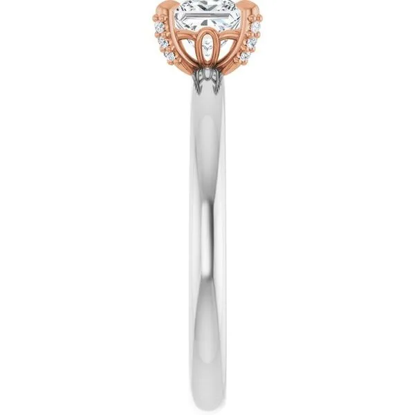 Claw-Prong Accented Engagement Ring Image 4 Paul James Jewelers Angels Camp, CA