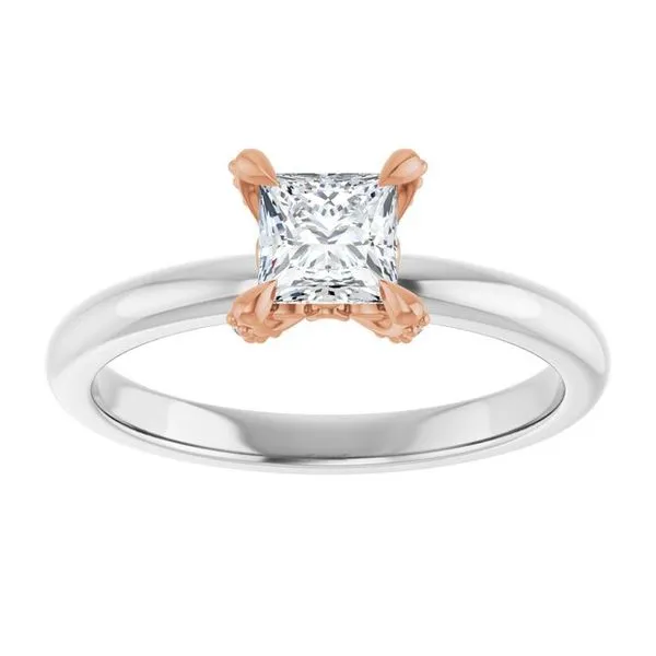 Claw-Prong Accented Engagement Ring Image 3 JF Jones Jewelers Rochester, NY
