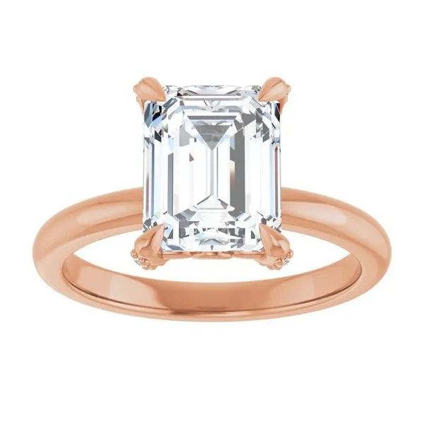 Claw-Prong Accented Engagement Ring Image 3 The Jewelry Source El Segundo, CA