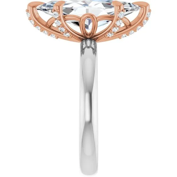 Claw-Prong Accented Engagement Ring Image 4 Clater Jewelers Louisville, KY