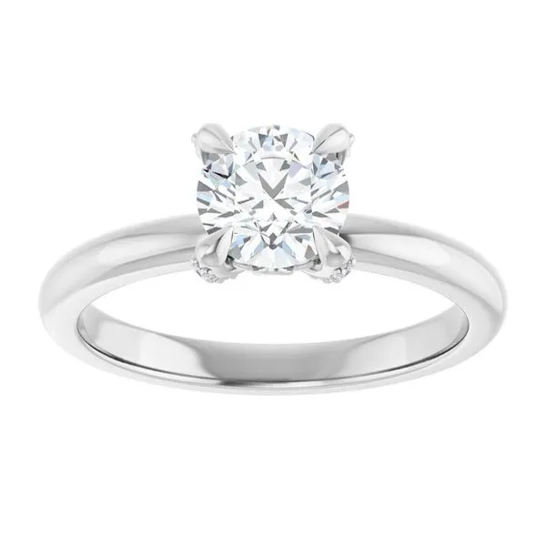 Claw-Prong Accented Engagement Ring Image 3 Don's Jewelry & Design Washington, IA