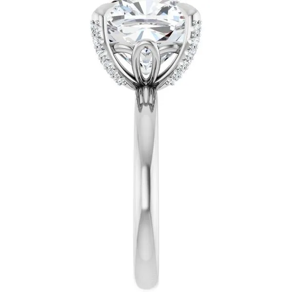 Claw-Prong Accented Engagement Ring Image 4 Northwood Jewelers Northwood, OH