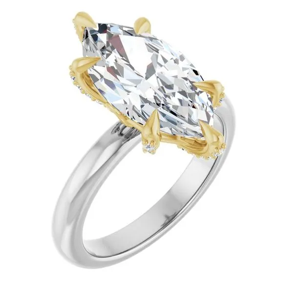 Claw-Prong Accented Engagement Ring Austin's Fine Diamonds & Jewelry Lyndhurst, NJ